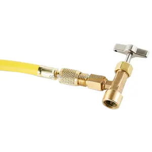 Adaptateur de réservoir réfrigérant en laiton R134A pour 1/4 "mâle évasé à 1/2" femelle adaptateur ACME