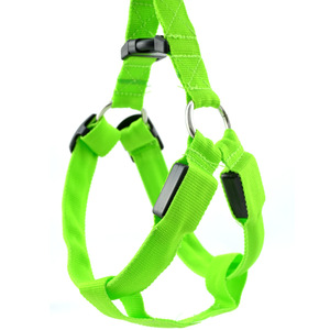 Grosir persediaan hewan peliharaan jaring kustom dapat diatur LED USB dapat diisi ulang baterai nilon padat Harness anjing - Product Image 5
