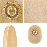 Applique murale LED capsule contemporaine 10W, texture labyrinthe, aluminium et acrylique, intensité variable, 3 couleurs, style nordique minimaliste pour intérieur