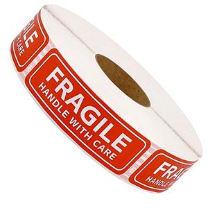 Fragile Warning Labels & Durable Stickers with Barcode for Household Products Packaging Shipping Warranty Protection - Product Image 1