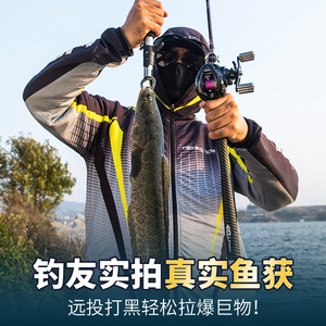Caña de pescar Weihai de carbono, acción media rápida, 3.5 m, conjunto de carrete giratorio para pesca de lubina en lago. - Product Image 2