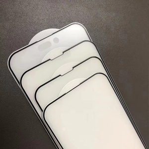 Protector de pantalla de impresión de seda mate antihuellas dactilares juego Frost vidrio templado <span class=keywords><strong>para</strong></span> <span class=keywords><strong>iPhone</strong></span> 15 14 13 Pro Max AG Protector de pantalla - Product Image 2