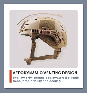 Casque tactique en fibre de carbone de qualité supérieure pour les activités extrêmes hors route et le patinage, design de coque rhombique aérodynamique avec support NVG - Product Image 4