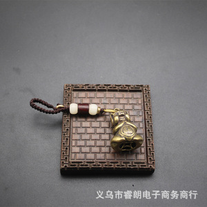 Pendentif porte-bonheur en alliage de cuivre 34 mm, thème animal, unisexe, cadeau personnel, breloque de porte-clés décorative - Product Image 4