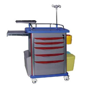 รถเข็นฉุกเฉิน ABS ล้อเงียบ รถเข็นพยาบาลอเนกประสงค์ รถเข็นพยาบาล - Product Image 5