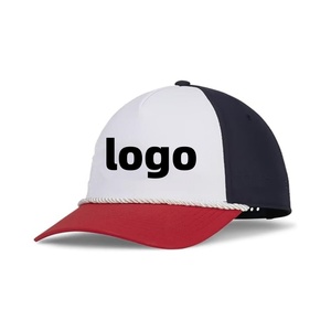Gorra de béisbol personalizada nueva con cuerda, 5 paneles, estampado 3D bordado, protección solar, fútbol, parches de goma UFC en blanco para hombres y mujeres - Product Image 4