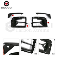 Prises d'air avant en fibre de carbone sèche style SK pour BMW G87 M2 Coupé, conduits d'air avant, séparateur de calandre, lèvre de pare-chocs, spoiler, kit carrosserie