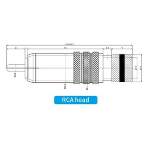 Connecteur <span class=keywords><strong>jack</strong></span> <span class=keywords><strong>RCA</strong></span> grande taille en laiton et plaqué or Fiche <span class=keywords><strong>RCA</strong></span> mâle 9mm - Product Image 6