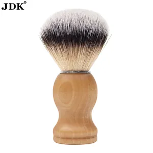 JDK Wood Handle Hanging Style Brush Holder Set factory Fine Badger synthetic Hair Shaving Brush