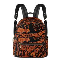 Sac à dos tendance en cuir PU durable, imperméable, avec logo personnalisé, motif polynésien Tonga, pour femme, idéal pour l'école - Prix de gros