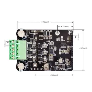ITO 6-80V 1600W 20A Adjustable Speed BLDC Motor PCB Driver Overcurrent Protection Motor Remote Controller PCBA Board