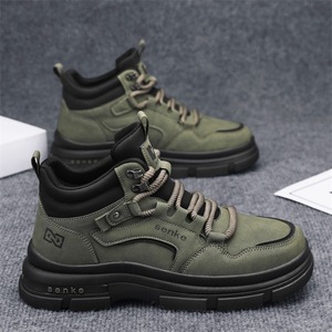 Bottes de travail de sécurité Shelby pour hommes, collection automne 2025, à lacets, semelle épaisse, résistantes à l'usure, chaussures de sport décontractées - Product Image 3