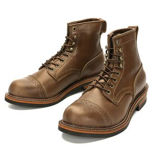 2025 New Trend Men's Leather Boots - Genuine Leather Mountaineering Boots for Autumn/Winter Ankle Boots - Product Image 5