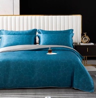 Ensemble de literie 100% soie de mûrier, 4 pièces, housse de couette en soie pure, ensemble de draps avec 2 taies d'oreiller, ensemble de linge de lit taille King Queen