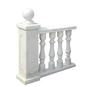 Magasins d'usine personnalisables dans différents styles d'ameublement Sculpture de pilier de colonne solide en marbre blanc