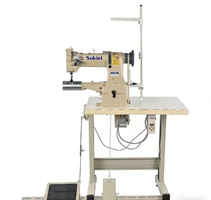 28B New Flat-Bed Industrial Double Needle Walking Foot Multineedle <b>Sewing</b> Machine - Product Image 5