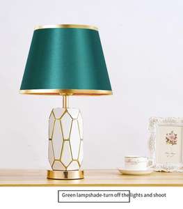 Lampe de chevet, lampes de chevet pour chambre à coucher, cadeaux d'<span class=keywords><strong>anniversaire</strong></span> pour femmes, <span class=keywords><strong>maman</strong></span>, lampe en céramique pour salon, lampe de chevet, lampe de bureau LED - Product Image 1