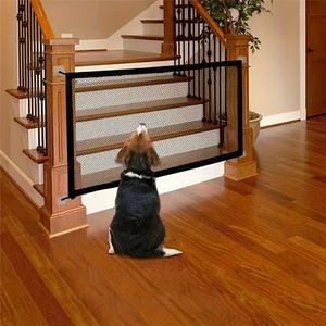Pet <b>Dog</b> Barrier <b>Fences</b> Hook Pet Isolated Network Stairs Gate <b>Folding</b> Breathable Mesh Playpen for <b>Dog</b> Safety <b>Fence</b> Cage - Product Image 3