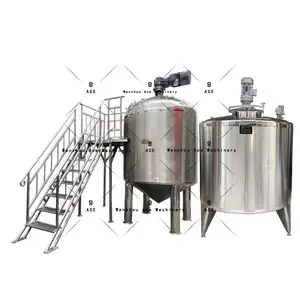 Tanque de mistura de detergente líquido cosmético químico industrial com liquidificador agitador