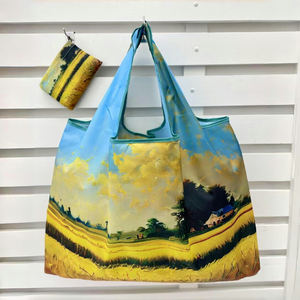 Sac de courses pliable Sac fourre-tout en matériau RPET pour un usage quotidien avec une grande capacité - Product Image 2