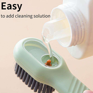 2024 New Eco-Friendly Handheld Multifunctional Liquid <b>Shoes</b> Brush with Dispenser for Sneakers and Soft Clothes Cleaning - Product Image 3