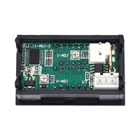 (Rojo Azul 10A) Medidor Digital de Voltaje y Corriente DC0-100V 10A LED con Pantalla Dual y Ajuste Fino