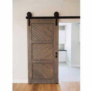 WEKIS Kit de Herrajes Modernos para Puerta Corredera Mini de Una Sola Hoja, Riel de Montaje Superior de Acero/Latón, Tornillos para Puerta de Baño/Sala de Estar - Product Image 5