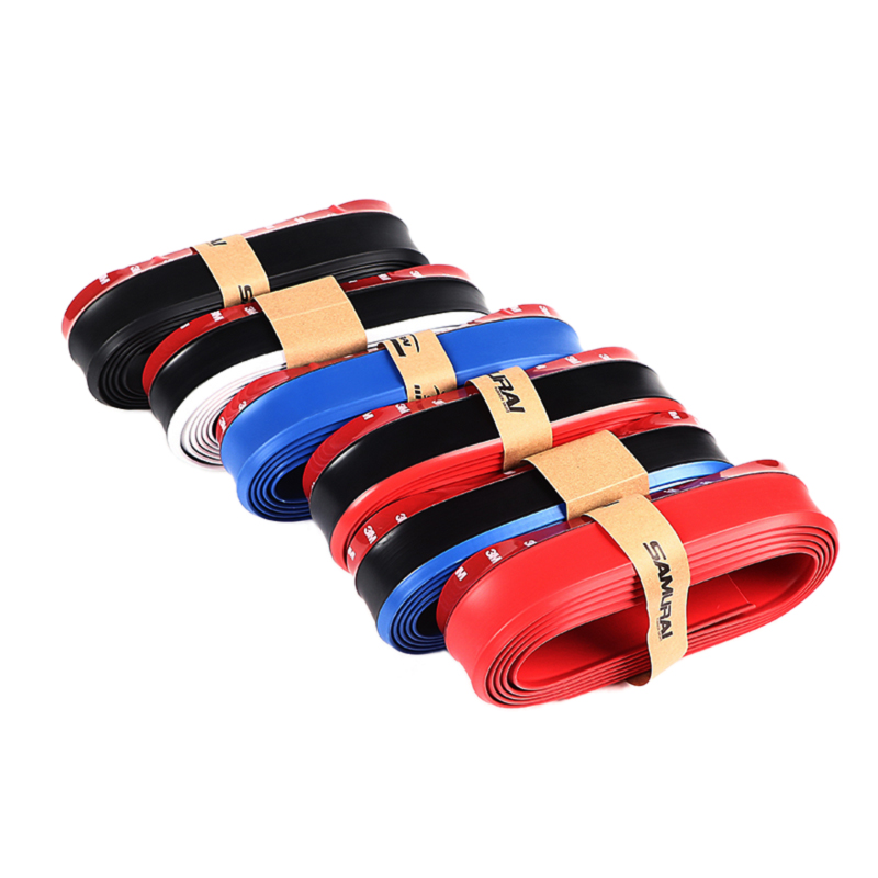 2,5 м Универсальный JDM передний бампер, резиновая боковая защита, бампер, отделка автомобильной юбки, защита Бампера