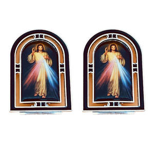 Figuras de Jesús de Colores KOMI, Marco de Arco de Esmalte, Adornos Católicos de Escritorio para Mesa, Decoración de Pared para el Hogar, Regalos Cristianos - Product Image 4