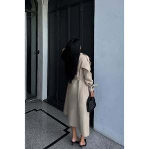 Manteau trench vintage pour femme Jamel Hosanna, simple boutonnage, en cuir imprimé peau de serpent avec rembourrage en coton, décoration hivernale - Product Image 3