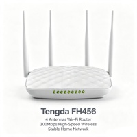 Routeur WiFi 4 Tenda FH456 300 Mbps 2,4 GHz d'occasion, 4 antennes, 1 port WAN + 3 ports LAN RJ45, micrologiciel anglais, répéteur WISP pour ISP et usage domestique