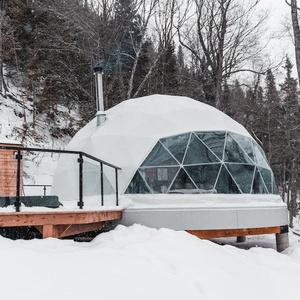 Inverno outdoor <span class=keywords><strong>dome</strong></span> house impermeável PVC capa geodésica glamping <span class=keywords><strong>dome</strong></span> tenda iglu tenda - Product Image 1