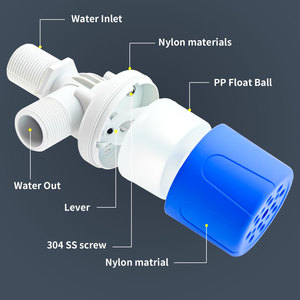 Không cần điện yêu cầu 1/2 "<span class=keywords><strong>3</strong></span>/<span class=keywords><strong>4</strong></span>" Van Bể điều khiển mực nước không bao giờ gỉ phao van bi tự động nạp nước van - Product Image 2