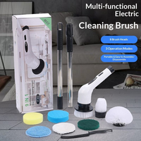 Brosse de nettoyage sans fil 9-en-1 avec commande vocale pour douche, baignoire, carrelage, sol, cuisine, fenêtre – Idéale pour l'entretien domestique et la beauté
