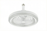 Ventilador de Techo LED E27 Moderno con Luz Regulable, Control Remoto, 3 Velocidades, Base Giratoria, Difusor de Aroma, 3 Aspas para Dormitorio