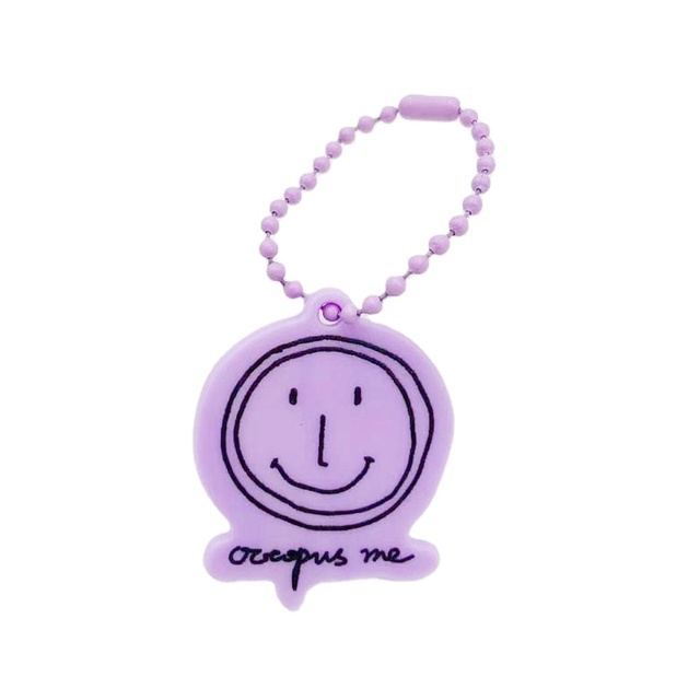 Mini Pendant Uv Printing Colored Plate Purple Acrylic Key Chain Mobile Phone Headset Pendant Key Holder for Branding