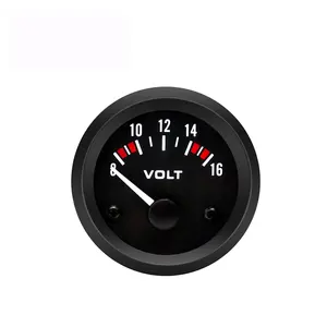 12V 52mm Tachometer Voltage Meter Gauge 2 inch 8-16V White Led