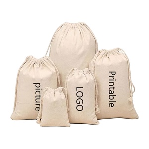 Sacs à poussière en toile de coton recyclée, personnalisés, écologiques, imprimés, avec cordon et logo, vente en gros - Product Image 1