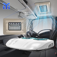 Pendingin Atap Listrik Grosir 12V/24V untuk Camper RV Truk 9500btu Kipas Ganda Pendingin 850W Kompresor Scroll AC Parkir