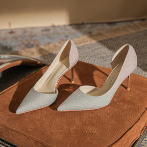 Tacones Altos de Verano, Elegantes y Sensuales, Zapatos de Punta Cerrada para Boda, Diseño Antideslizante para Banquetes - Product Image 2