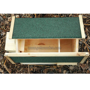 Protezione Anti-tempo in legno riccio casa gabbia riccio con 2 ingressi/protezione da gatti legno Logo personalizzato pasta di stampa - Product Image 5