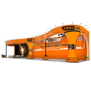 Stand de Exhibición Ever Power de 10m x 12m x 6m, Modular, de Aleación de Aluminio, Instalación Rápida, Techo Curvo, Naranja - Product Image 2