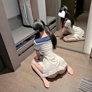 Lingerie <span class=keywords><strong>de</strong></span> cosplay uniforme <span class=keywords><strong>de</strong></span> <span class=keywords><strong>marin</strong></span> ODM demi-jupe |   Robe <span class=keywords><strong>de</strong></span> nuit sexy pour femme, douce et respirante, style Pure Desire Soft Girl - Product Image 2