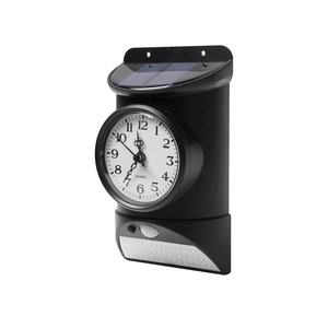 <span class=keywords><strong>Horloge</strong></span> <span class=keywords><strong>solaire</strong></span> <span class=keywords><strong>extérieure</strong></span> étanche avec lumière LED pour garage, porche, porte d'entrée, jardin, cour, mur, maison, parc, escalier, patio - Product Image 4