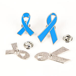 Usine Émail Bleu Ruban Pin <span class=keywords><strong>Prostate</strong></span> Colon <span class=keywords><strong>Cancer</strong></span> Sensibilisation Broche Broche Protéger Océan Badge Broches Gratitude Amour Épinglette - Product Image 2