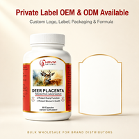 Capsules de Placenta de Cerf OEM/ODM, Extrait Naturel, Complément Alimentaire pour la Santé des Femmes, Favorise la Santé Féminine