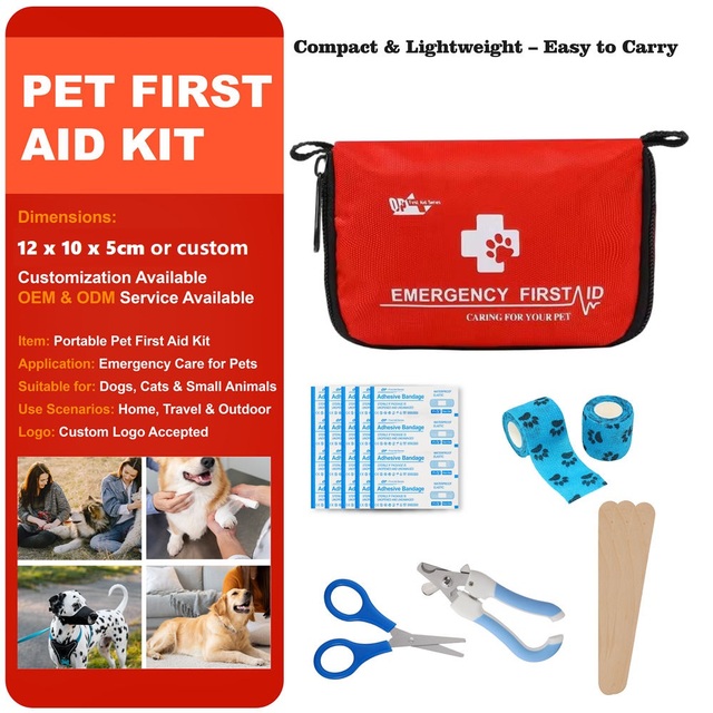 Ori-Power Emergency Medical Supplies & Training Pet First Aid Kit for Dogs Cats Home Travel Camping