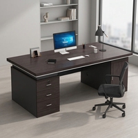 Ensemble bureau et chaise en bois KMJ, poste de travail simple et moderne, bureau d'ordinateur à domicile