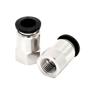 Hengchuang Pneumatic Internal Thread Straight <b>Connector</b> 304 Stainless Steel <b>Quick</b> Connect Copper Fitting For Air Hose - Product Image 1