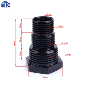 黑色铝机油滤清器适配器1/<span class=keywords><strong>2</strong></span>-28至<span class=keywords><strong>3</strong></span>/4-16,13/16-16 & <span class=keywords><strong>3</strong></span>/4NPT <span class=keywords><strong>3</strong></span>合1通用螺纹转换器，用于机油冷却器 - Product Image 3